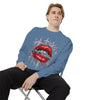 Gothic Red Lips Graphic Sweatshirt