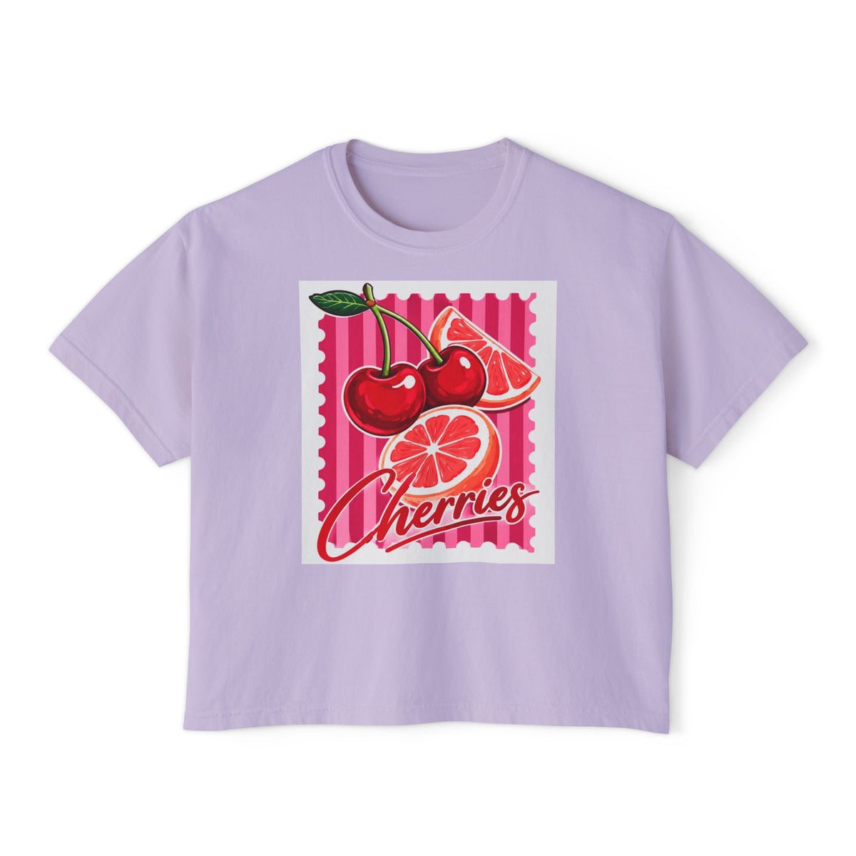 Women's Cherries Graphic Boxy Tee