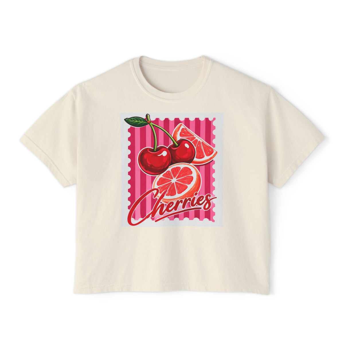 Women's Cherries Graphic Boxy Tee