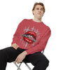 Gothic Red Lips Graphic Sweatshirt