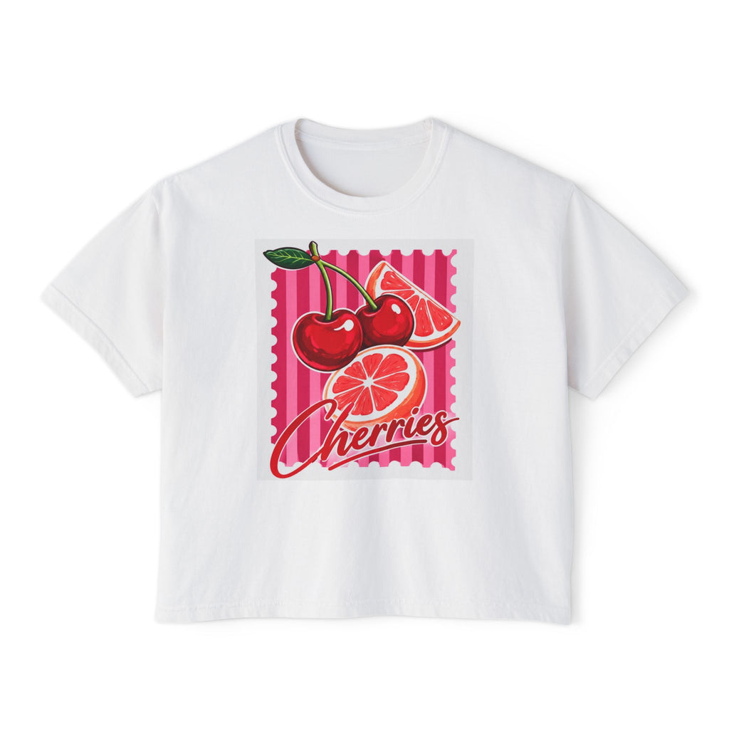 Women's Cherries Graphic Boxy Tee