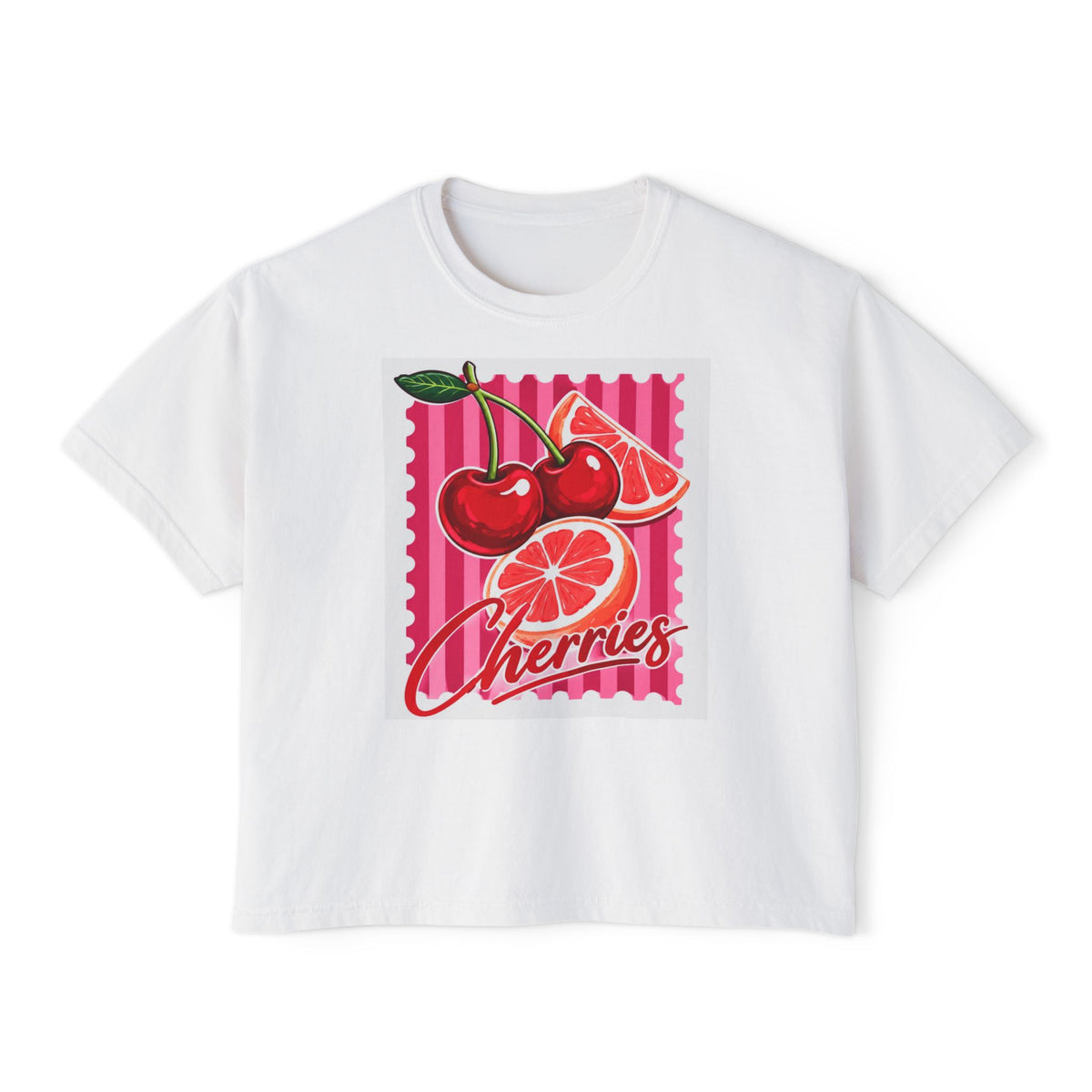 Women's Cherries Graphic Boxy Tee