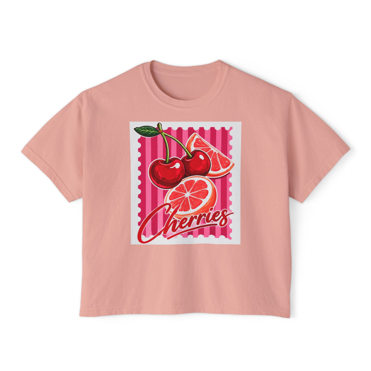 Women's Cherries Graphic Boxy Tee