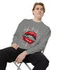 Gothic Red Lips Graphic Sweatshirt