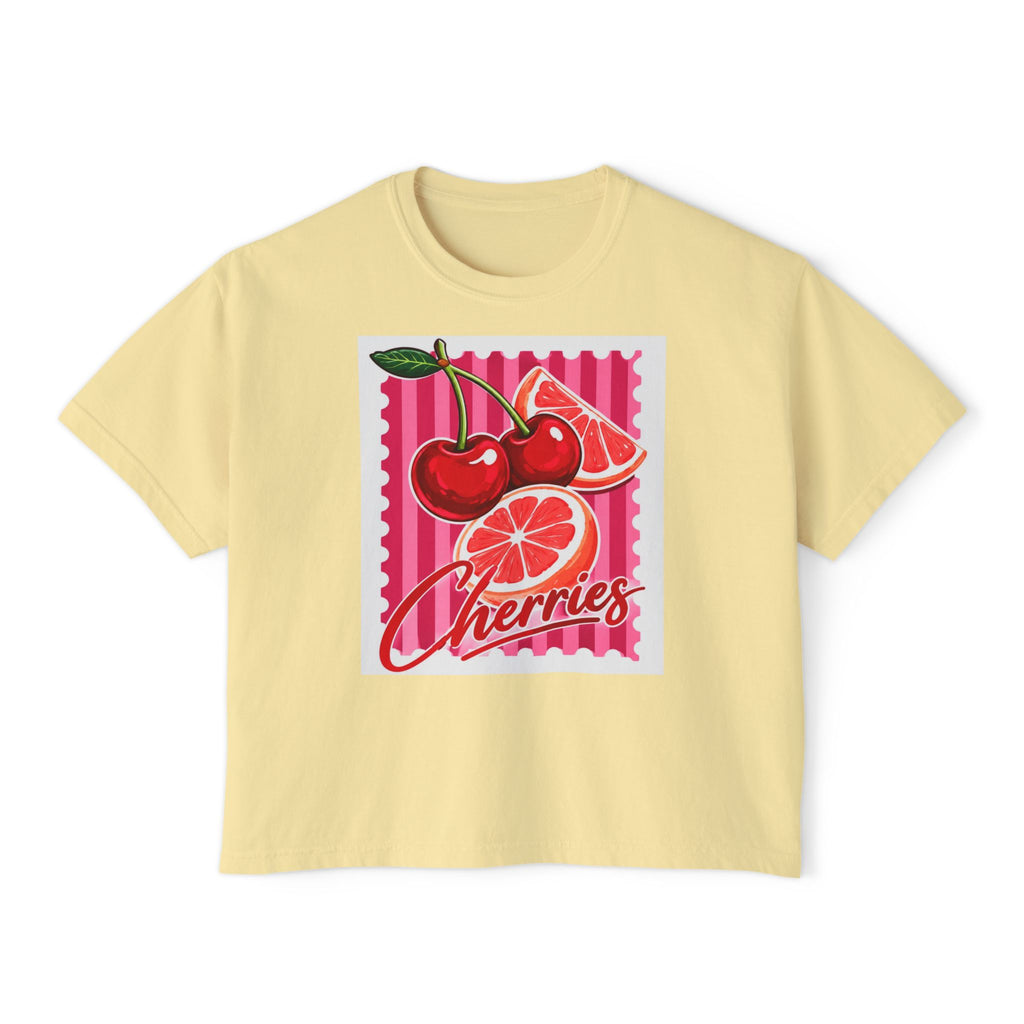 Women's Cherries Graphic Boxy Tee