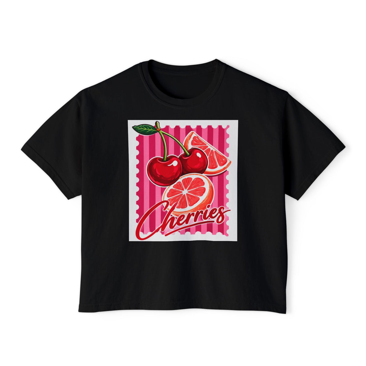 Women's Cherries Graphic Boxy Tee