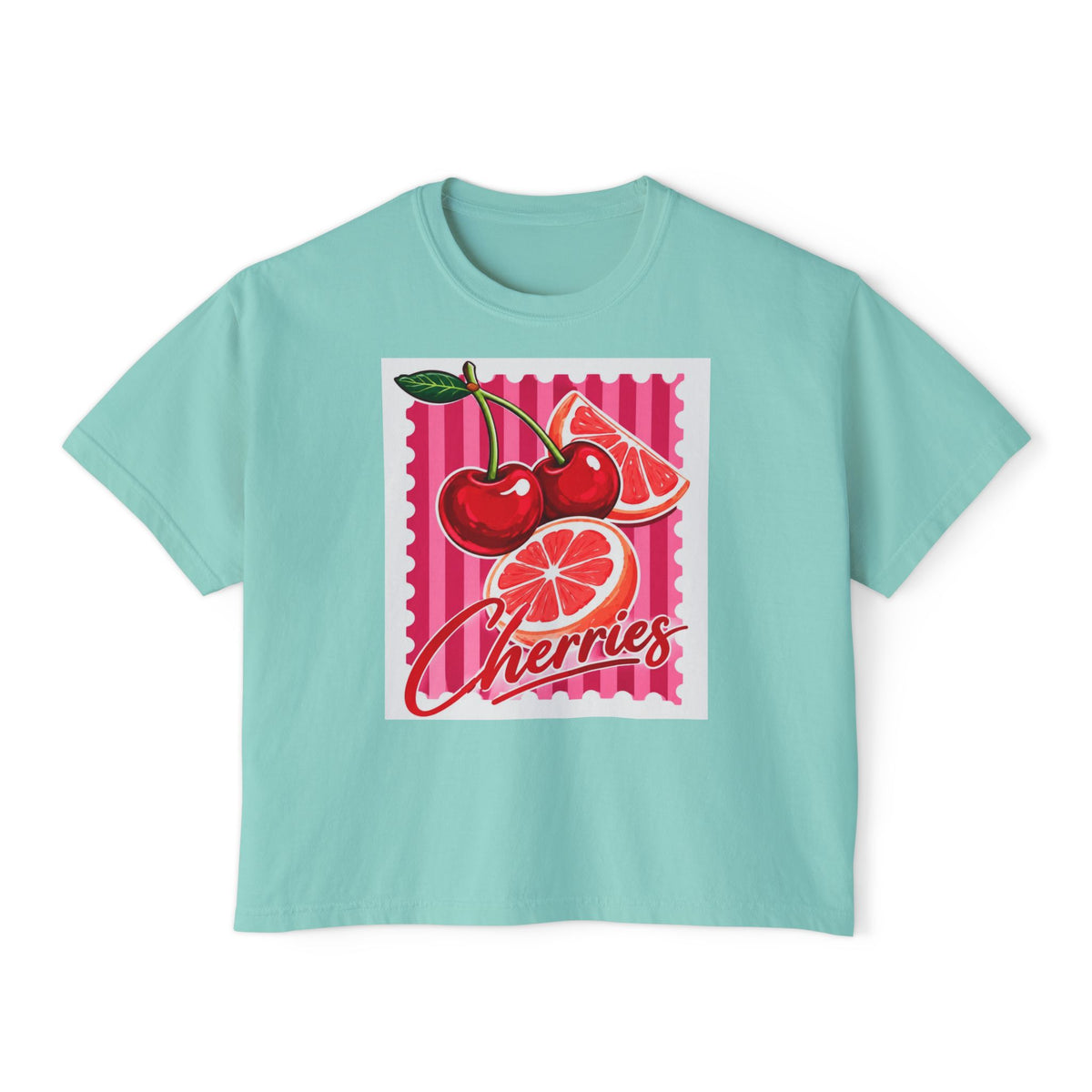 Women's Cherries Graphic Boxy Tee